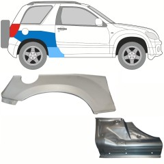 Réparation bas de caisse + passage de roue arrière pour Suzuki Grand Vitara 2005-2014 / Droite / Ensemble 10840