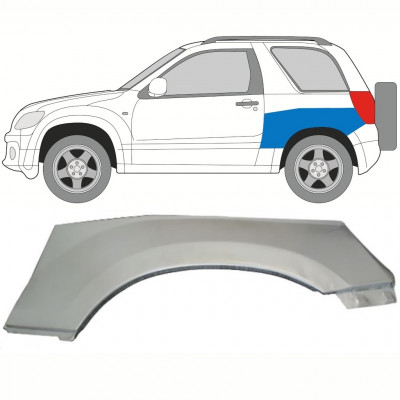 Panneau de réparation arc d'aile arrière supérieur pour Suzuki Grand Vitara 2005-2012 / Gauche 8508