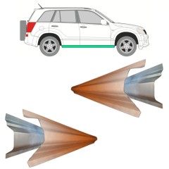 Réparation bas de caisse intérieur + extérieur pour Suzuki Grand Vitara 2005-2014 / Gauche+Droit / Ensemble 11491