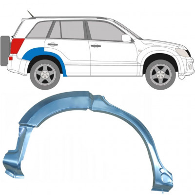 Panneau de réparation arc d'aile arrière pour Suzuki Grand Vitara 2005-2012 / Droite 5990