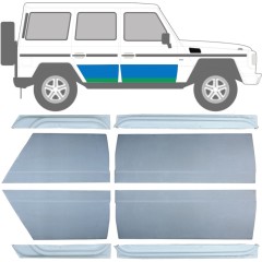Panneau de réparation des portes avant et arrière intérieur et extérieur pour Mercedes G-Class W460 W461 W463 1979-2017 / Gauche+Droit / Ensemble 9471