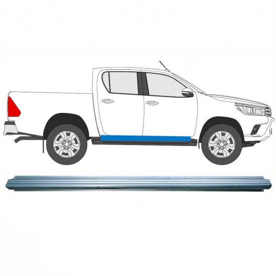 Réparation bas de caisse pour Toyota Hilux 2015- / Gauche = Droite (symétrique) 10139