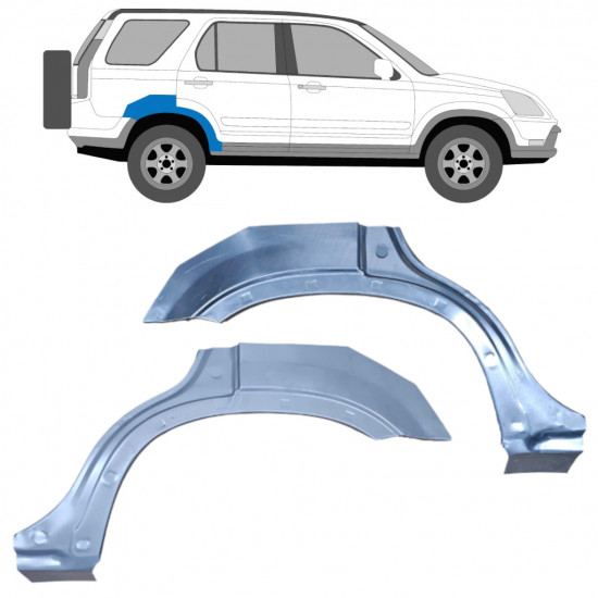 Panneau de réparation arc d'aile arrière pour Honda CRV 2002-2006 / Gauche+Droit / Ensemble 9658