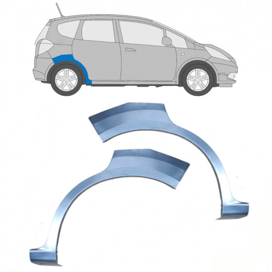 Panneau de réparation arc d'aile arrière pour Honda Jazz GE 2008-2015 / Gauche+Droit / Ensemble 10297