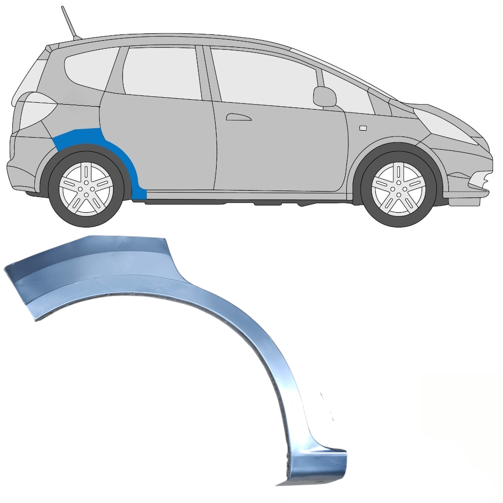 Panneau De Réparation Arc D'aile Arrière Pour Honda Jazz Ge 2008-2015 / Droite 8478