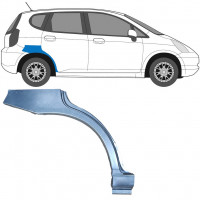 Panneau de réparation arc d'aile arrière pour Honda Jazz Gd 2002-2008 / Droite 6179