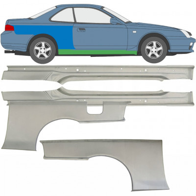 Panneau de réparation du seuil + arc d'aile arrière pour Honda Prelude 1996-2001 / Gauche+Droit / Ensemble 9533