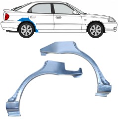Panneau de réparation arc d'aile arrière pour Hyundai Accent 2000-2006 / Gauche+Droit / Ensemble 9881