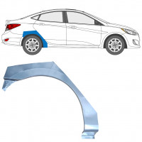 Panneau de réparation arc d'aile arrière pour Hyundai Accent 2010- / Droite 12802