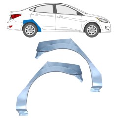 Panneau de réparation arc d'aile arrière pour Hyundai Accent 2010- / Gauche / Droite / Ensemble 12804