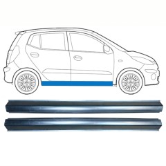 Réparation bas de caisse pour Hyundai i10 2008-2013 / Gauche = Droite (symétrique) / Ensemble 10237