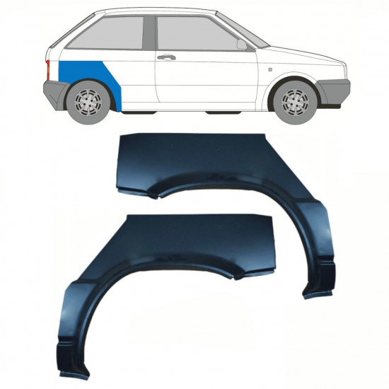 Panneau de réparation arc d'aile arrière pour Seat Ibiza 1984-1993 / Gauche+Droit / Ensemble 10738