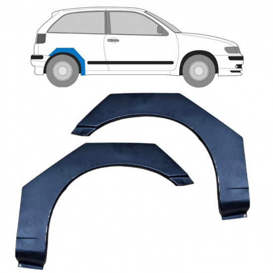 Panneau de réparation arc d'aile arrière pour Seat Ibiza Cordoba 1993-2002 / Gauche+Droit / Ensemble 10385