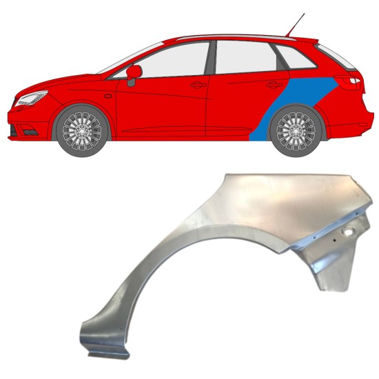 Panneau de réparation arc d'aile arrière pour Seat Ibiza 2008-2017 / Gauche / COMBI 14608