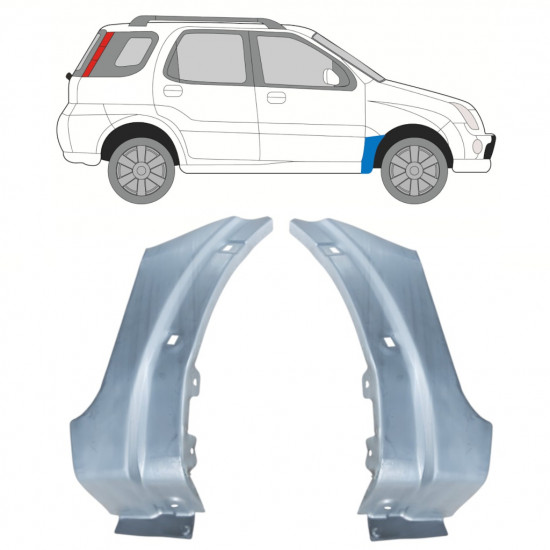 Panneau de réparation de l’aile avant pour Suzuki Ignis 2000-2008 / Ensemble 11132