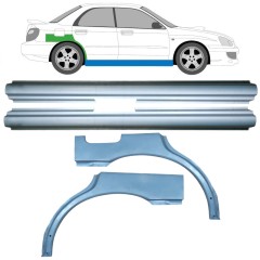 Réparation bas de caisse + passage de roue arrière pour Subaru Impreza GD GG 2000-2007 / Gauche+Droit / Ensemble 10666