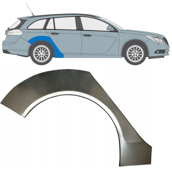 Panneau de réparation arc d'aile arrière