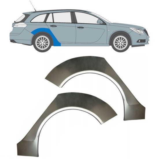 Panneau de réparation arc d'aile arrière pour Opel Insignia 2008-2017 / Gauche+Droit / COMBI / Ensemble 16800