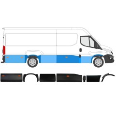 Ensemble de moulures avec lampe pour Iveco Daily 2014-2019 / Droite / 11983