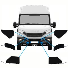 Bouchons du pare-chocs avant pour Iveco Daily 2019- / Ensemble 10292