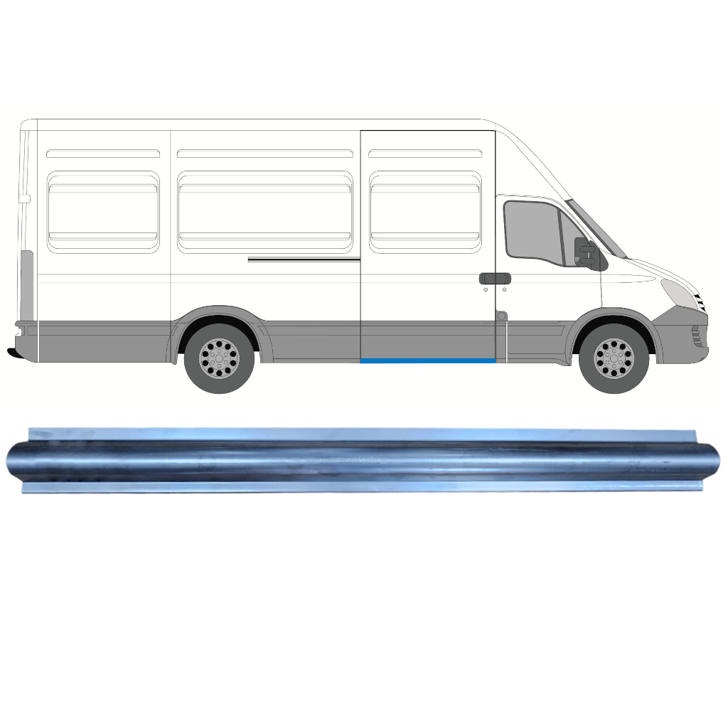Réparation Bas De Caisse De Sur Porte Latérale Pour Iveco Daily 2006-2014 / Droite 7358