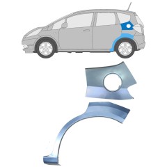 Panneau de réparation du trou de carburant + aile arrière pour Honda Jazz 2008-2015 / Gauche / Ensemble 12618