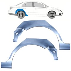 Panneau de réparation arc d'aile arrière pour Volkswagen Jetta 2005-2010 / Gauche+Droit / Ensemble 11557