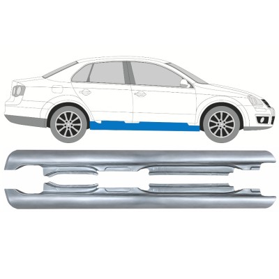 Panneau de réparation du seuil pour Volkswagen Jetta 2005-2010 / Gauche+Droit / SEDAN 17052
