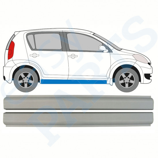 Réparation bas de caisse pour Subaru Justy 2007-2011 / Gauche = Droite (symétrique) 10240