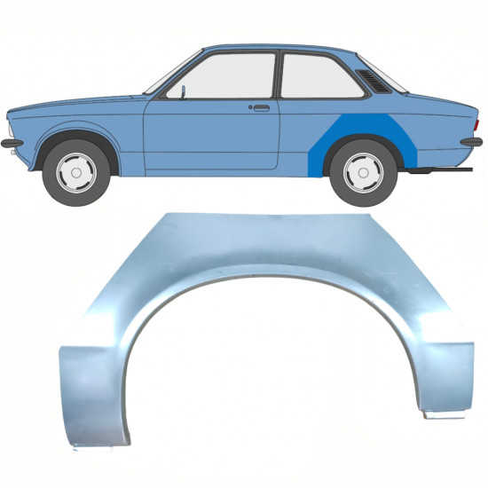 Panneau de réparation arc d'aile arrière pour Opel Kadett C 1973-1979 / Gauche 8785