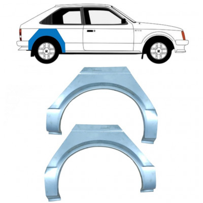 Panneau de réparation arc d'aile arrière pour Opel Kadett D 1979-1984 / Gauche+Droit / Ensemble 10638