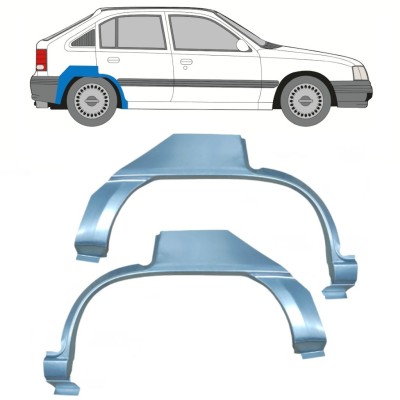 Panneau de réparation arc d'aile arrière pour Opel Kadett E Astra 1984-1993 / Gauche+Droit / Ensemble 16155