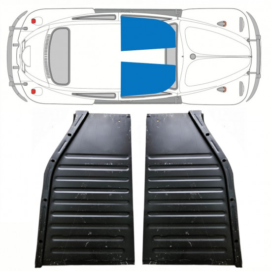 Panneau de réparation avant du plancher pour Volkswagen Kaefer 1949-1972 / Gauche+Droit / Ensemble 10348