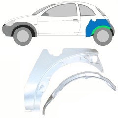 Panneau de réparation arc d'aile arrière intérieur + extérieur pour Ford KA 1996-2008 / Gauche / Ensemble 10776