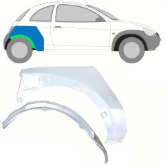 Panneau de réparation arc d'aile arrière intérieur + extérieur pour Ford KA 1996-2008 / Droite / Ensemble 10775