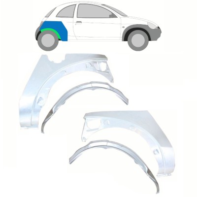 Panneau de réparation arc d'aile arrière intérieur + extérieur pour Ford KA 1996-2008 / Ensemble 10777