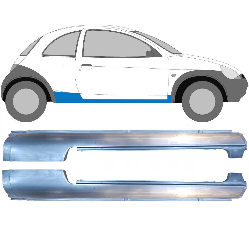 Panneau De Réparation Du Seuil Pour Ford Ka 1996-2008 / Gauche+Droit / Ensemble 9280