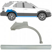 Réparation bas de caisse + passage de roue arrière pour Kia Sorento 2002-2009 / Droite / Ensemble 10079