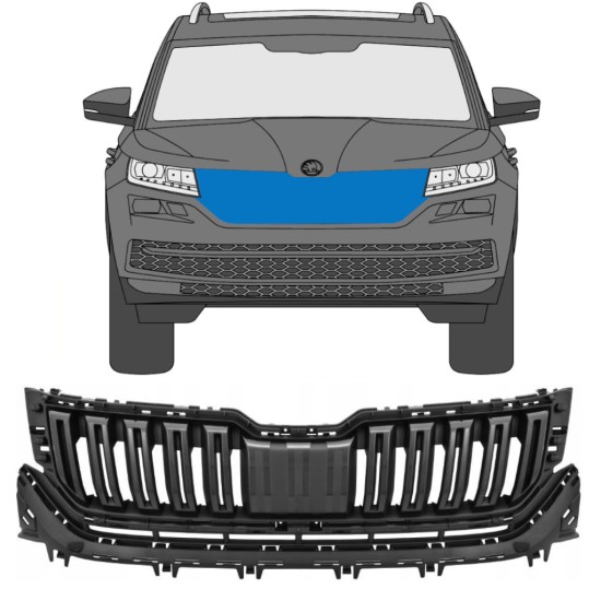 Grille de calandre pour Skoda Kodiaq 2016-2021 16202