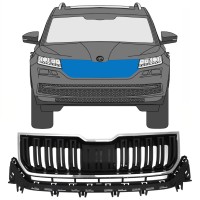 Grille de calandre pour Skoda Kodiaq 2016-2023 / Ensemble 7546
