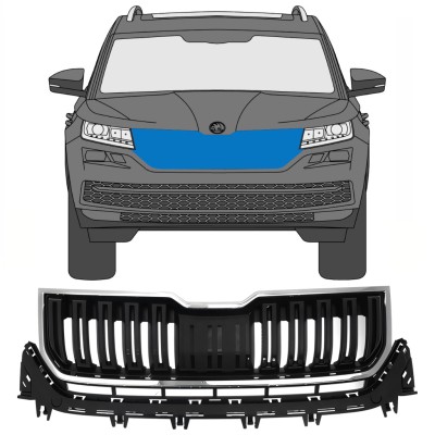Grille de calandre pour Skoda Kodiaq 2016-2023 / Ensemble 7546