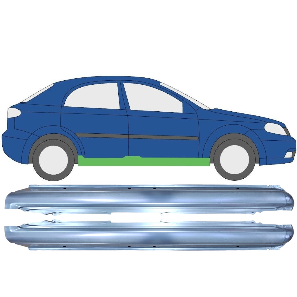 Panneau De Réparation Du Seuil Pour Chevrolet Lacetti 2003-2009 / Gauche+Droit / Ensemble 9458