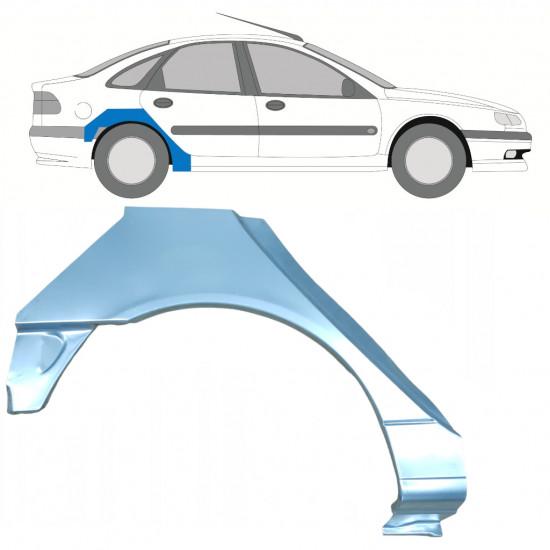 Panneau de réparation arc d'aile arrière pour Renault Laguna 1994-2001 / Droite 7931