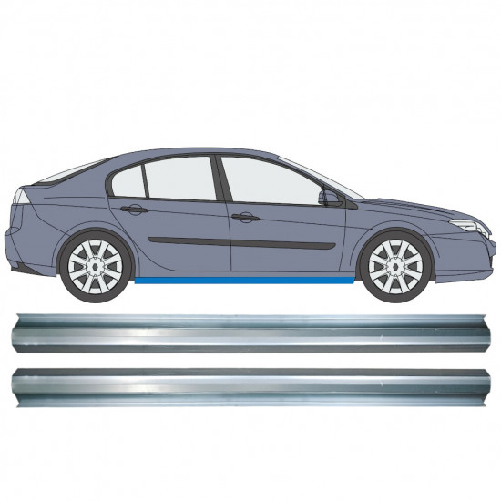 Réparation bas de caisse pour Renault Laguna III 2008-2015 / Gauche = Droite (symétrique) / Ensemble 10556