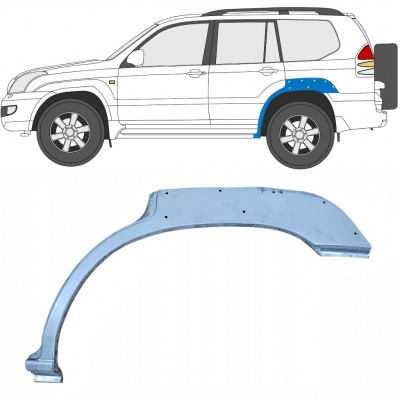 Panneau de réparation arc d'aile arrière des trous pour Toyota Land Cruiser 2003-2010 / Gauche 10213