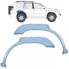 Panneau de réparation arc d'aile arrière des trous pour Toyota Land Cruiser J120 2003-2010 / Gauche+Droit / Ensemble 10214