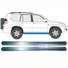 Réparation bas de caisse intérieur pour Toyota Land Cruiser J120 2003-2010 / Gauche = Droite (symétrique) / Ensemble 10082