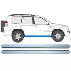 Réparation bas de caisse pour Toyota Land Cruiser J120 2003-2010 / Gauche = Droite (symétrique) / Ensemble 10578