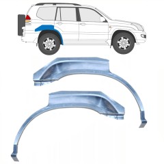 Panneau de réparation arc d'aile arrière pour Toyota Land Cruiser J120 2003-2010 / Gauche+Droit / Ensemble 9959