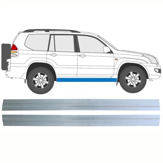 Réparation bas de caisse intérieur pour Toyota Land Cruiser J120 2003-2010 / Gauche+Droit / Ensemble 16131